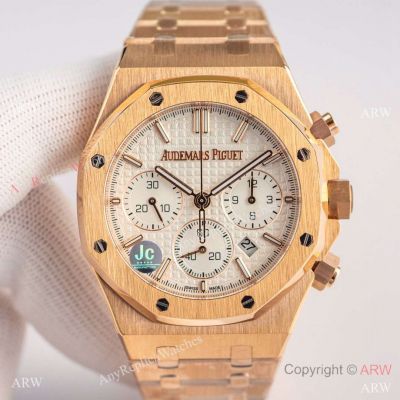 Swiss Copy Audemars Piguet Royal Oak Rose Gold Watch in 41mm 7750